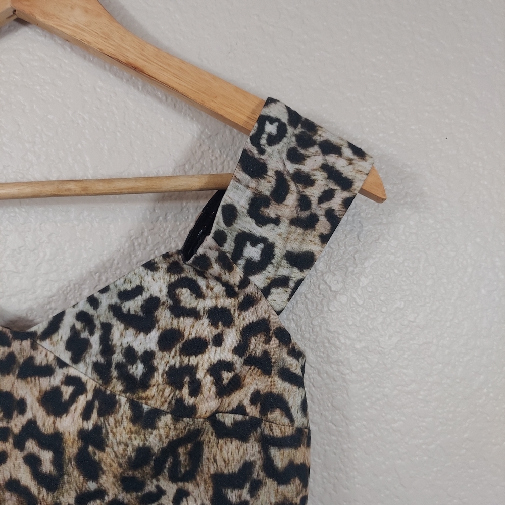 NWT Nicole Miller Collection Animal Print  Mini  Dress Sleeveless Sz 0 - Picture 5 of 16